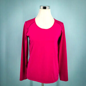 Patagonia Size Medium M Pink Contrast Stitch Crew Long Sleeve Active Outdoor Top